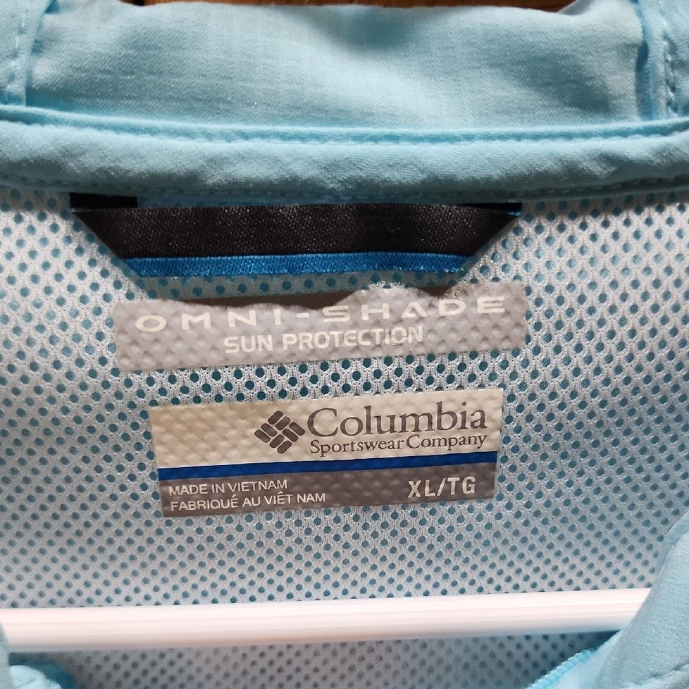 Columbia Sky Blue Omni-Shade Zip-Up Jacket - Picture 2 of 8